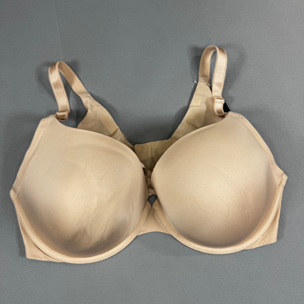 Torrid 42DDD Curve 360 Push Up Plunge Bra Beige Back Smoothing T-Shirt Bra